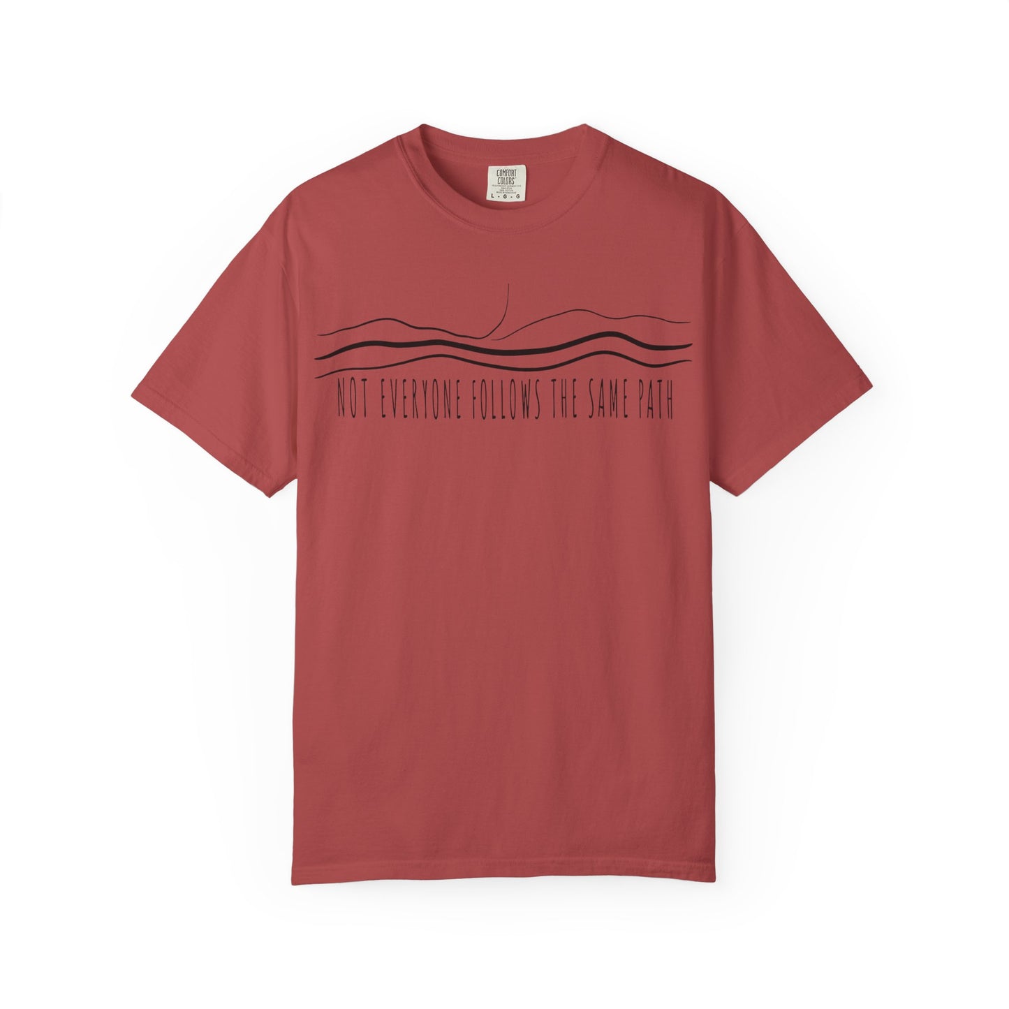 T-Shirt – Minimal Line Mountain Tee “Not Everyone Follows The Same Path”