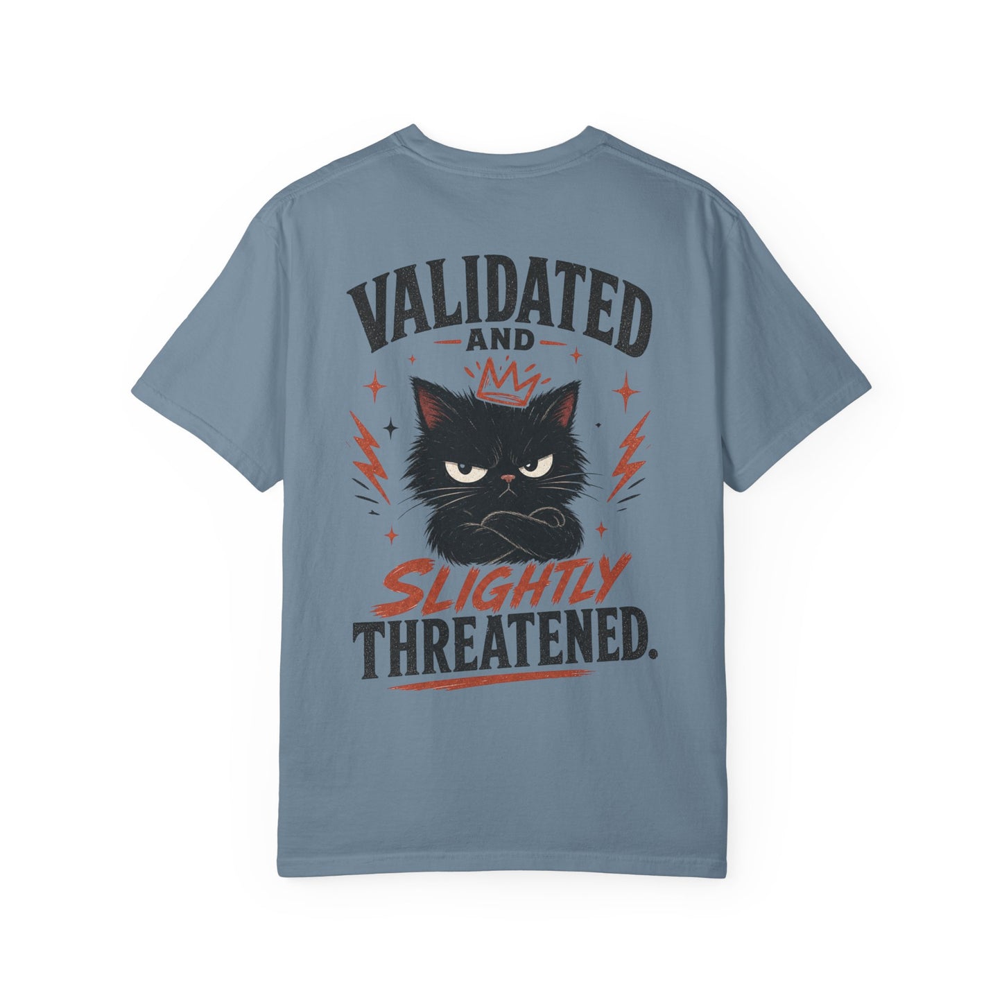 "Validated and Slightly Threatened" Cat Graphic T-Shirt