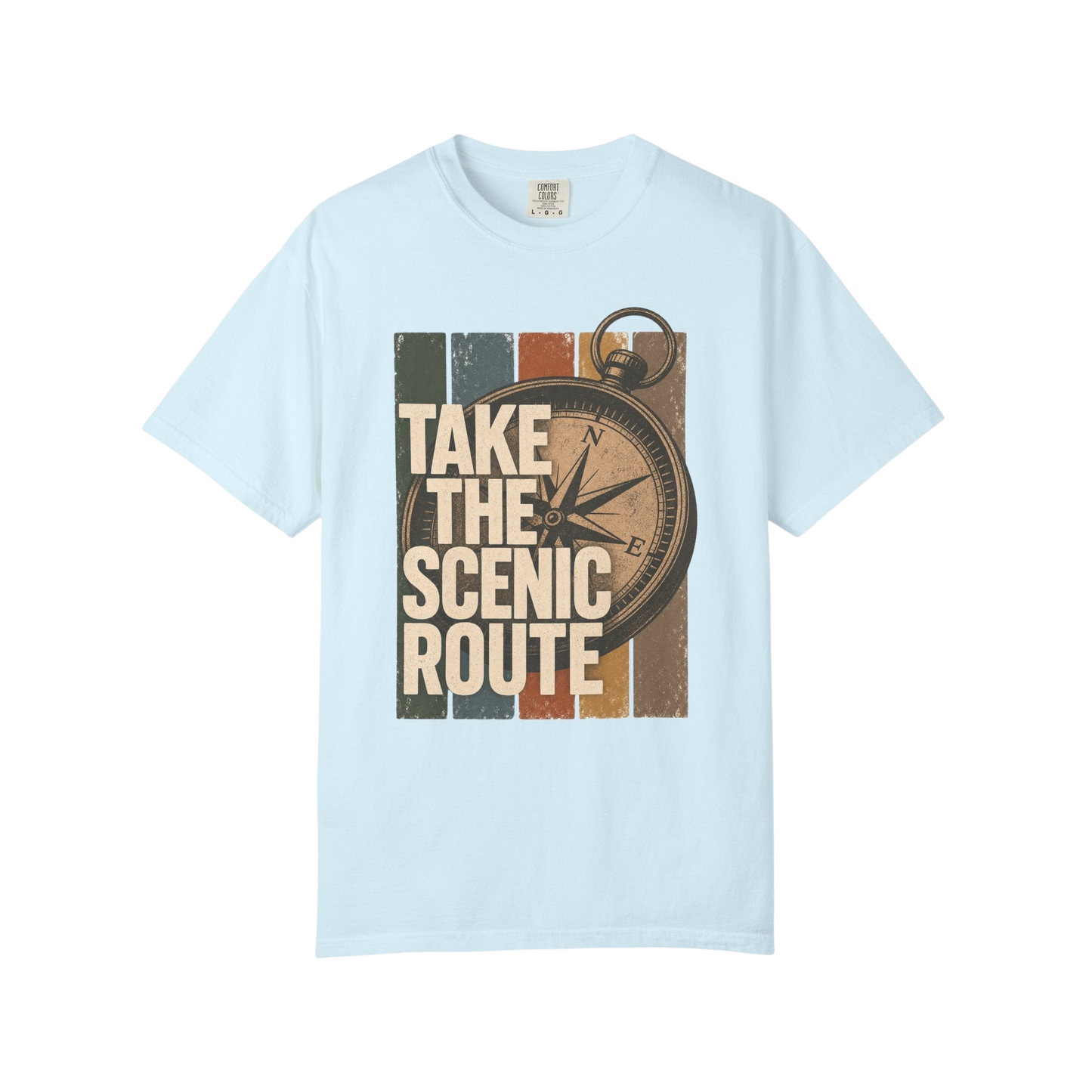 Take the Scenic Route T-Shirt — Vintage Compass Travel Tee