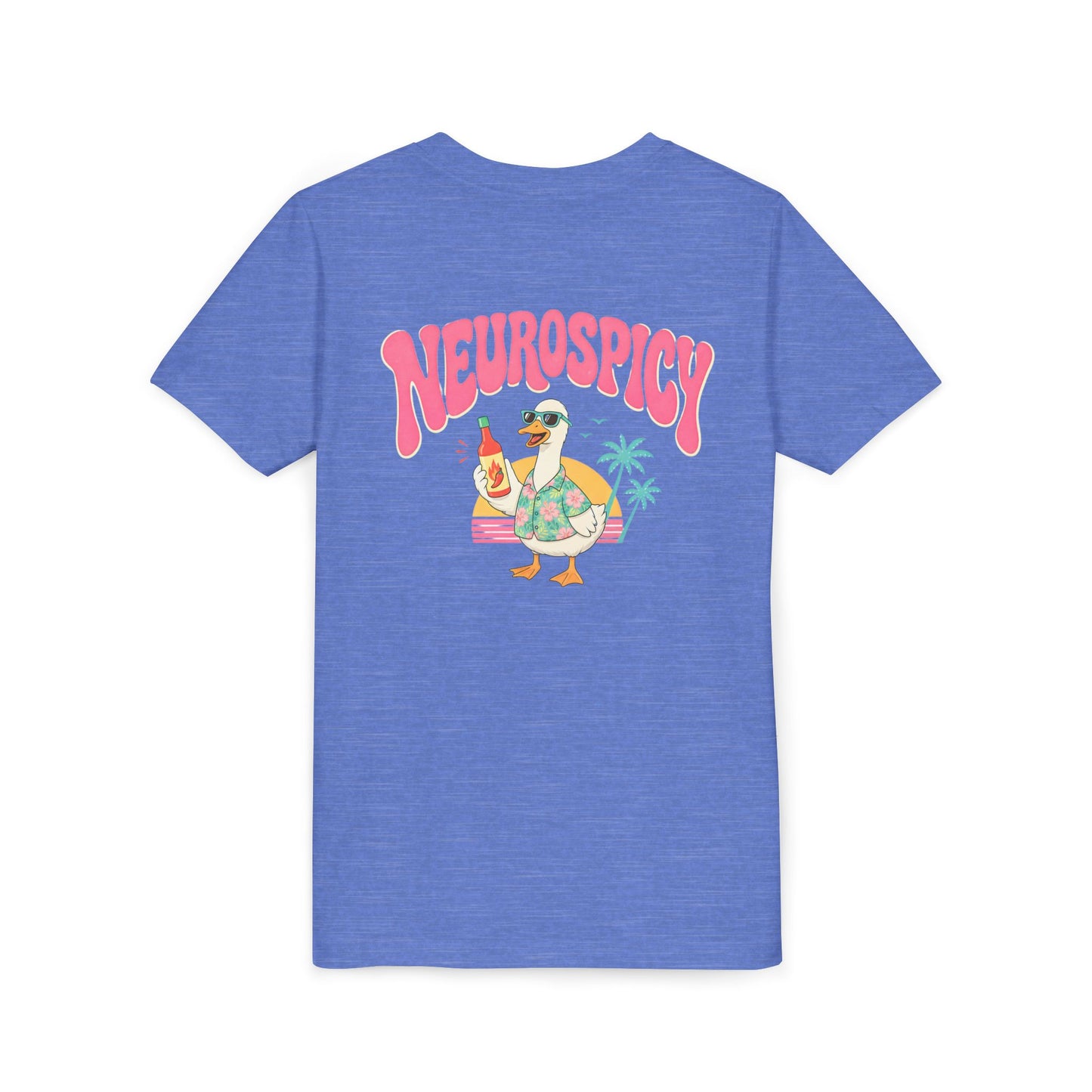 Neurospicy Silly Goose Youth Tee — Cute Tropical Graphic Kids T‑Shirt BACK PRINT