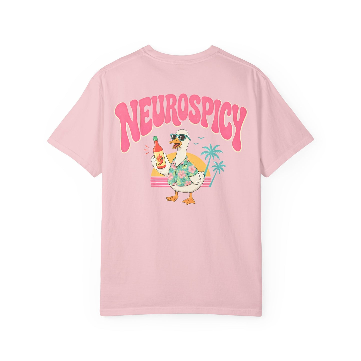 Neurospicy Silly Goose Tee — Retro Beach Graphic T-Shirt