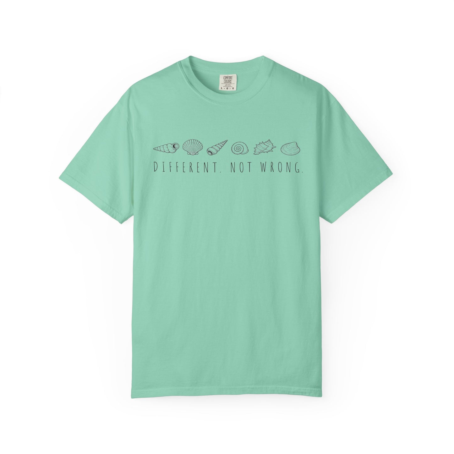Different Not Wrong Seashell Graphic T-Shirt