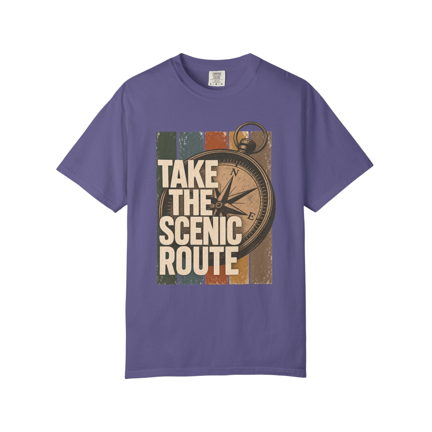 Take the Scenic Route T-Shirt — Vintage Compass Travel Tee