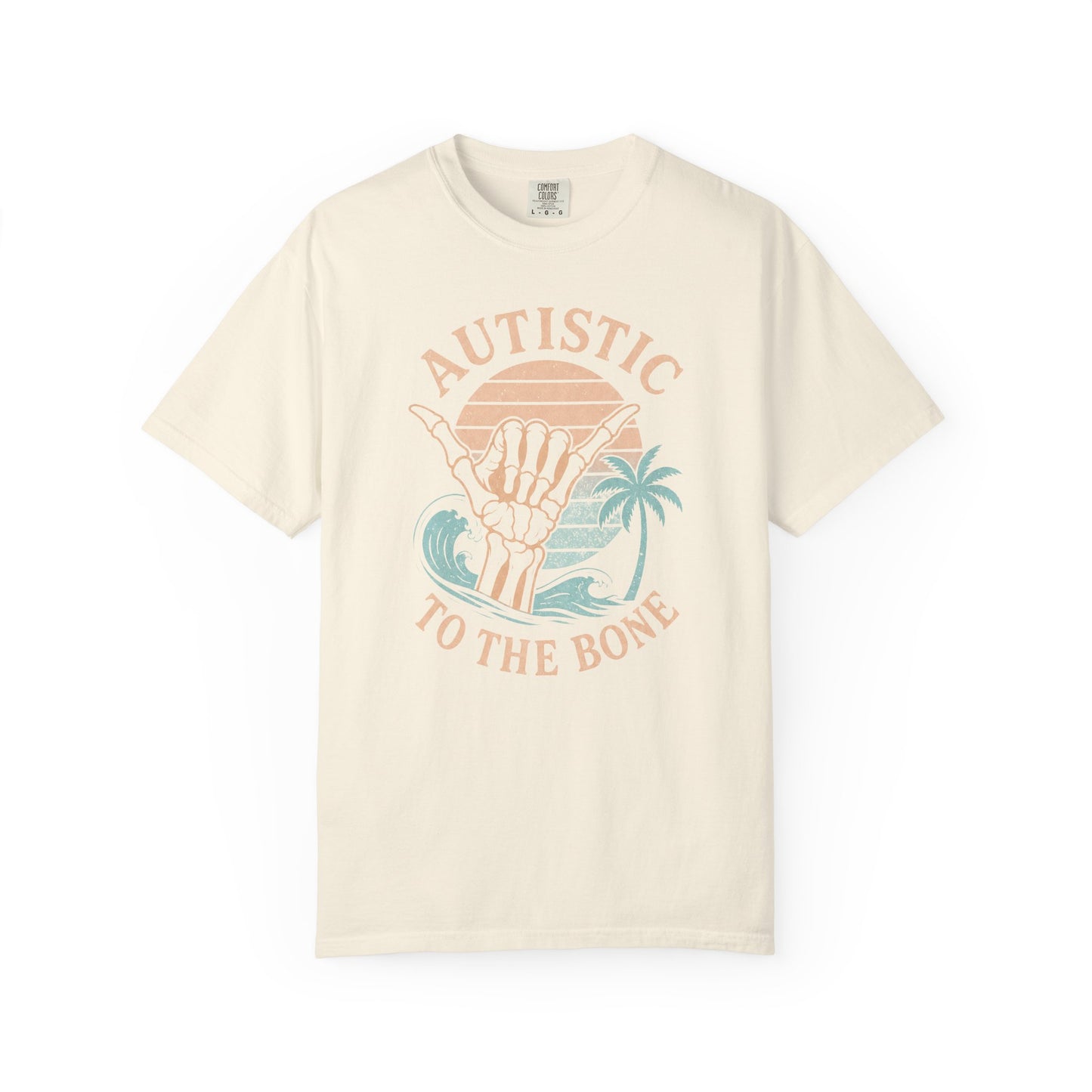 Autistic to the Bone T-Shirt — Retro Beach Skeleton Graphic Tee