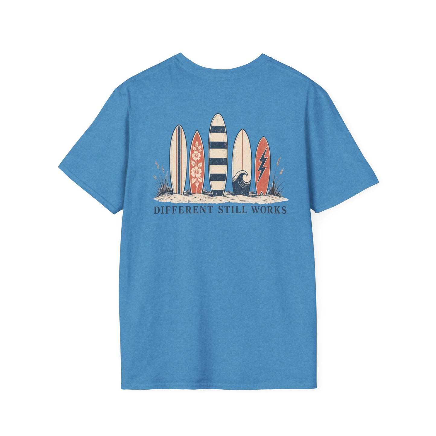 "Different Still Works" Vintage Surfboard Graphic Tee