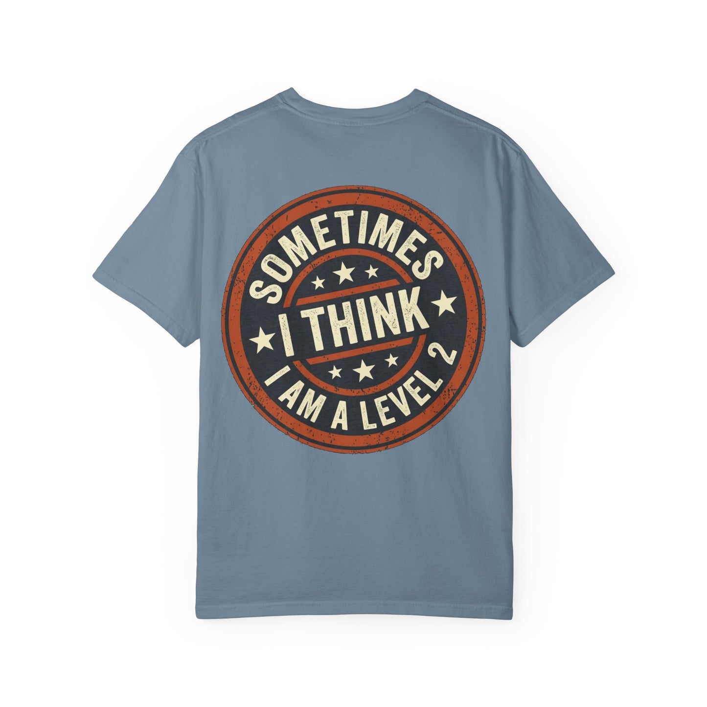 Sometimes I think I Am A Level 2 Tee Shirt -PRINT ON BACK- Comical T-Shirt -ASD Levels image 40