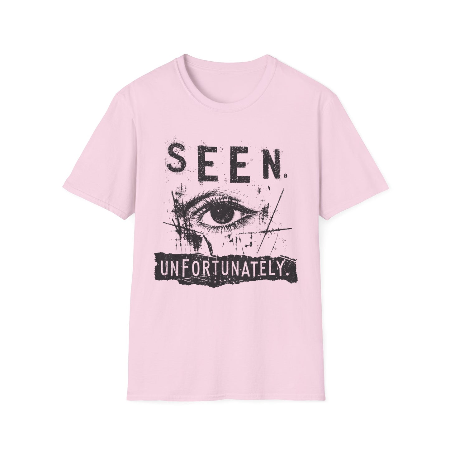 Seen. Eye Graphic T-Shirt — "Seen. Unfortunately." Vintage Grunge Tee