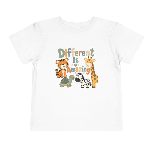 Toddler Tee — Repeating 'Inevitably Playful' Text Design