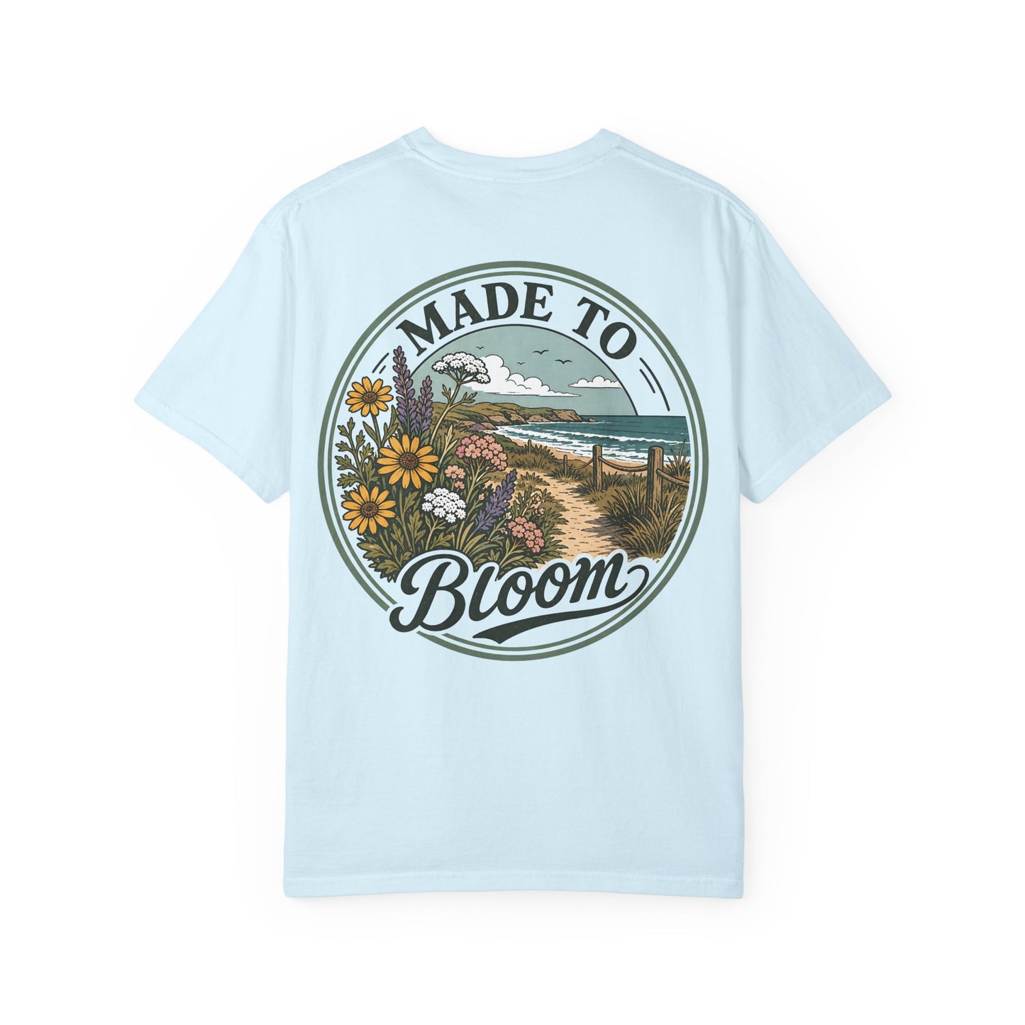 Made to Bloom T‑Shirt — Vintage Coastal Floral Graphic Tee