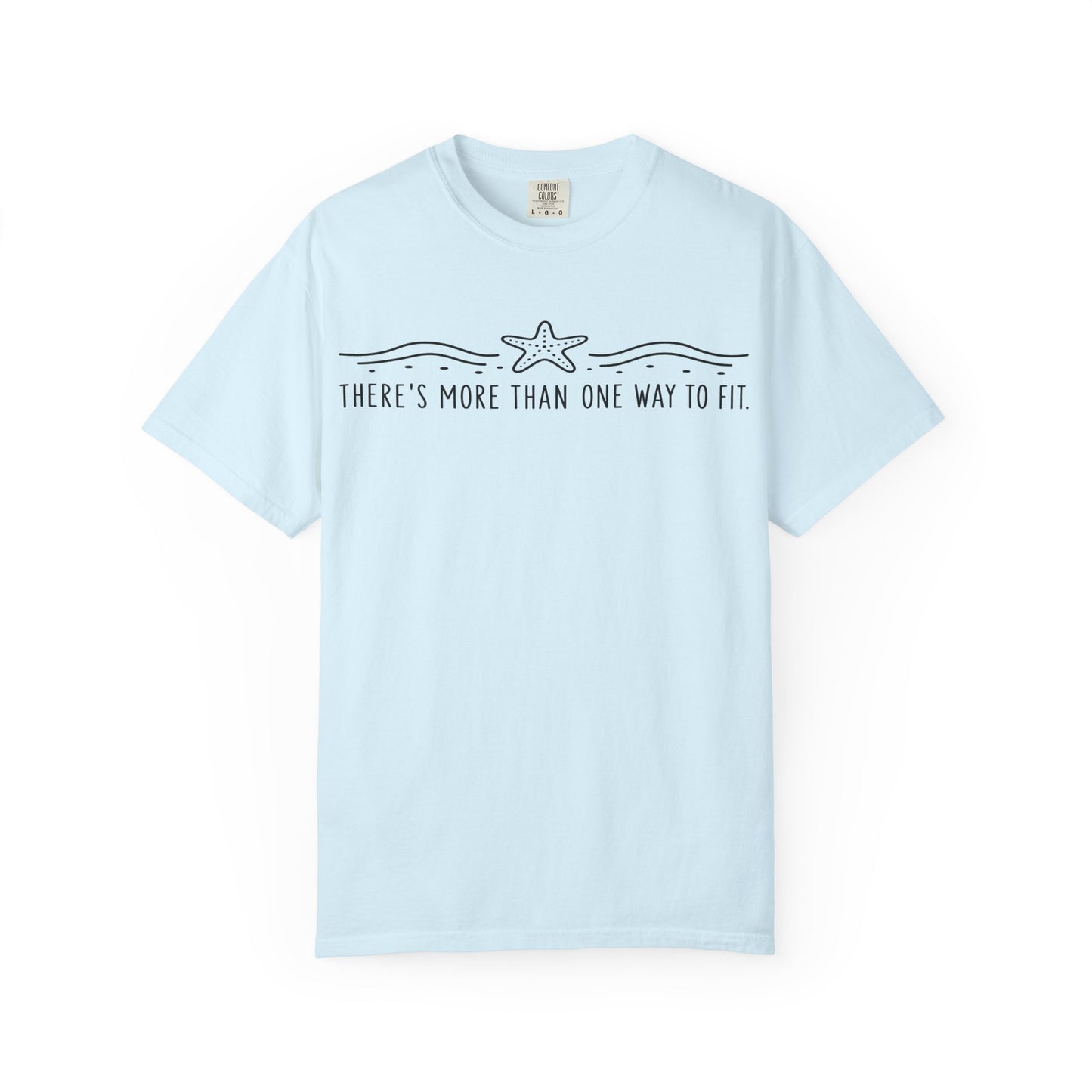 "There’s More Than One Way to Fit" Starfish Black Print Graphic Tee