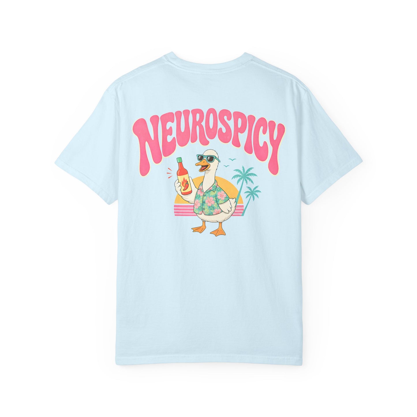 Neurospicy Silly Goose Tee — Retro Beach Graphic T-Shirt
