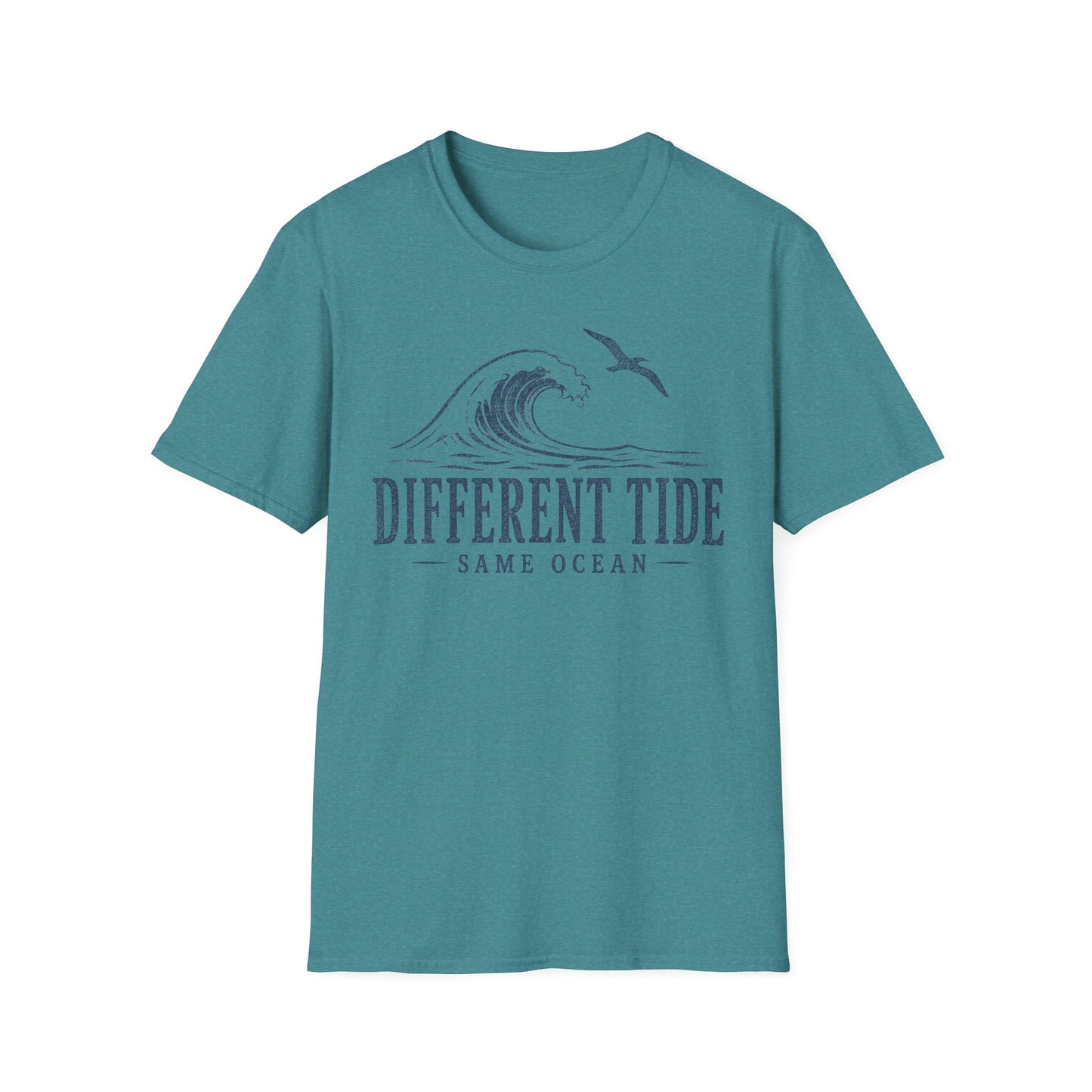 Different Tide Wave T-Shirt — 'Different Tide, Same Ocean' Coastal Graphic Tee