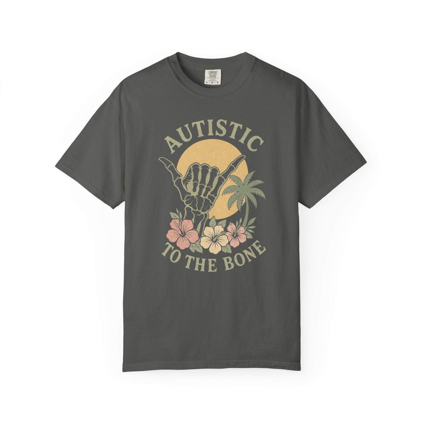 Autistic to the Bone T-Shirt — Retro Surf Shaka Autism Pride Tee