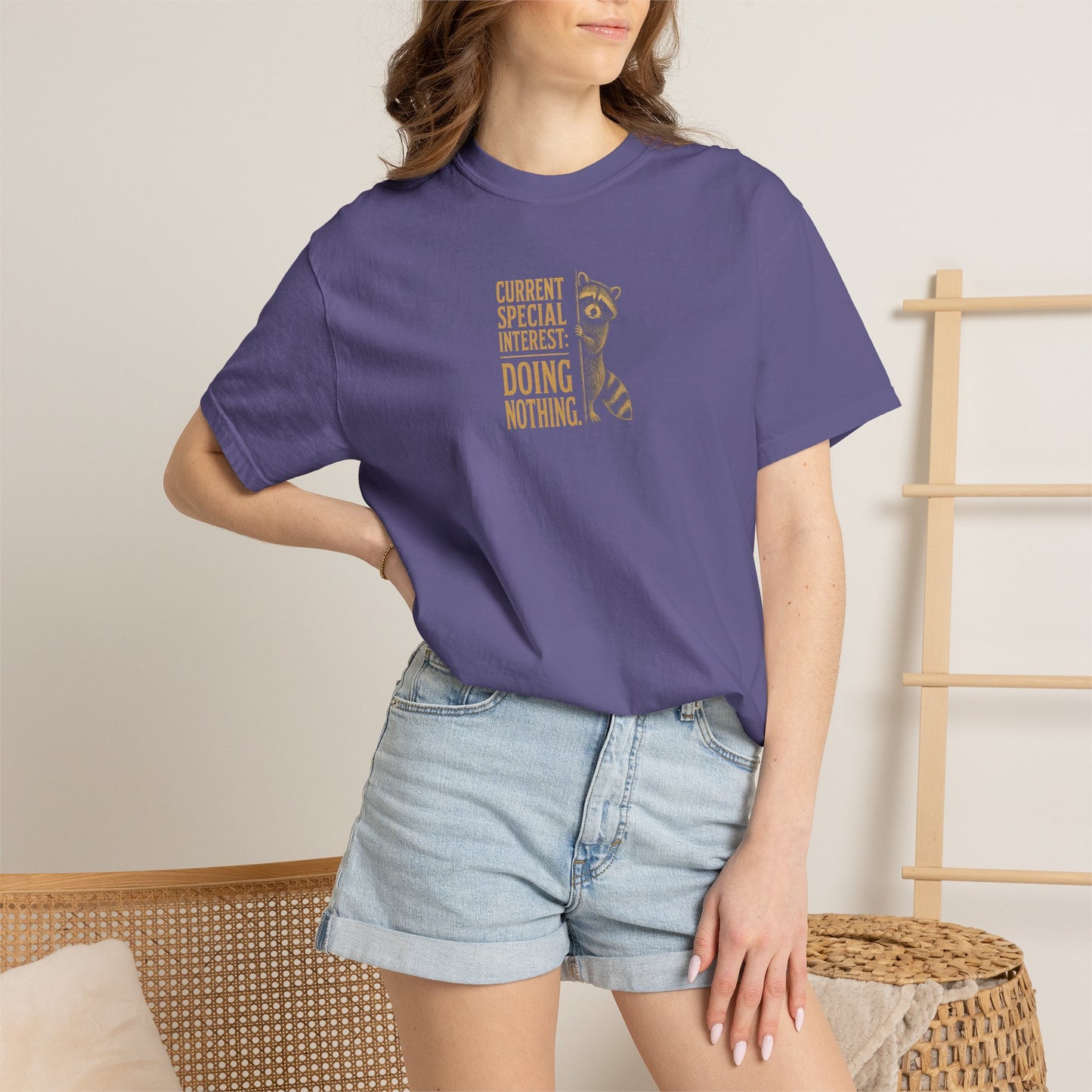 'Current Special Interest: Doing Nothing' Raccoon Graphic Tee