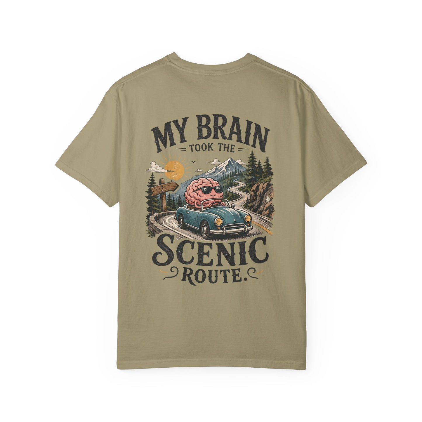 "My Brain Took the Scenic Route" ADHD Graphic Tee