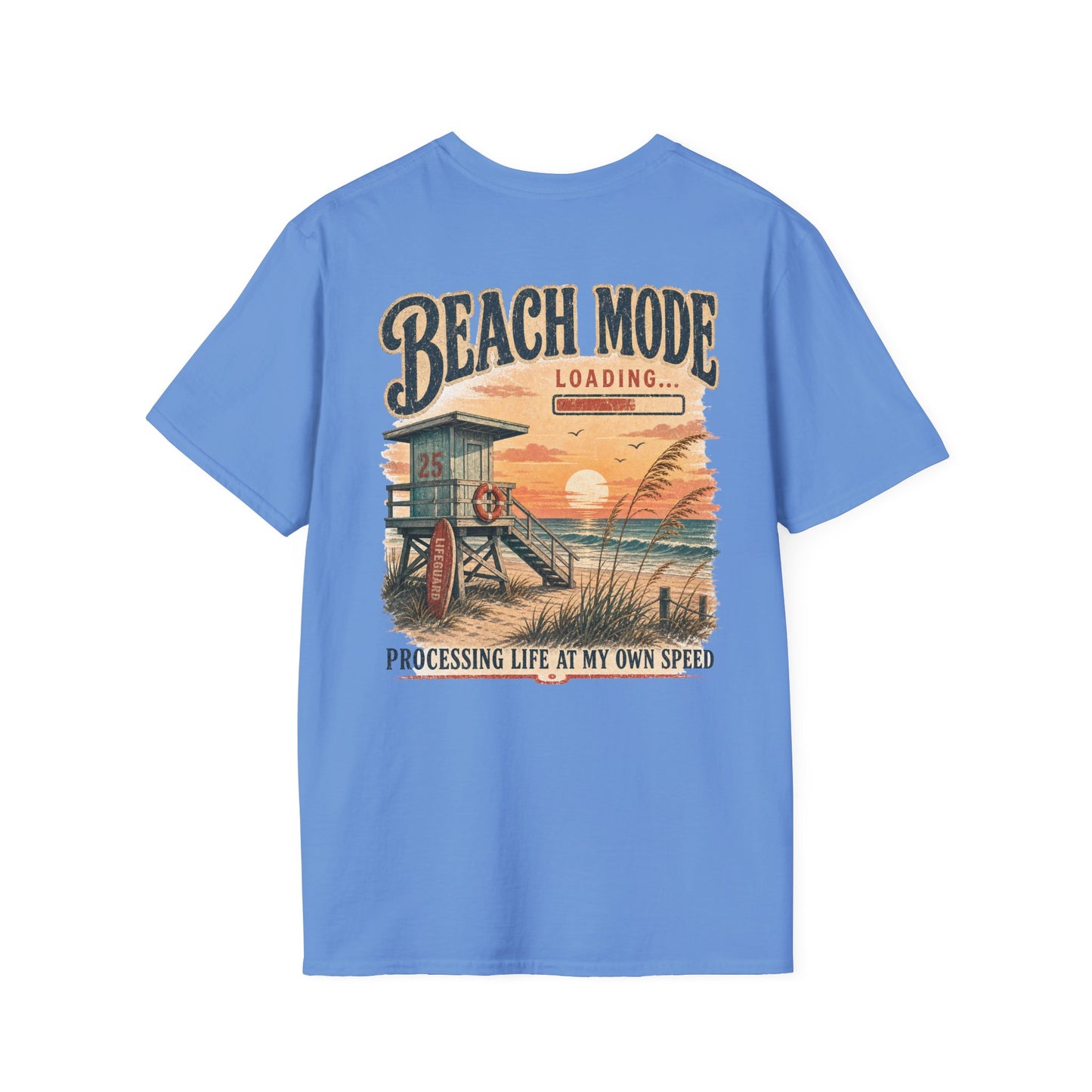 Beach Mode Loading "Processing Life At My Own Speed" Graphic Tee