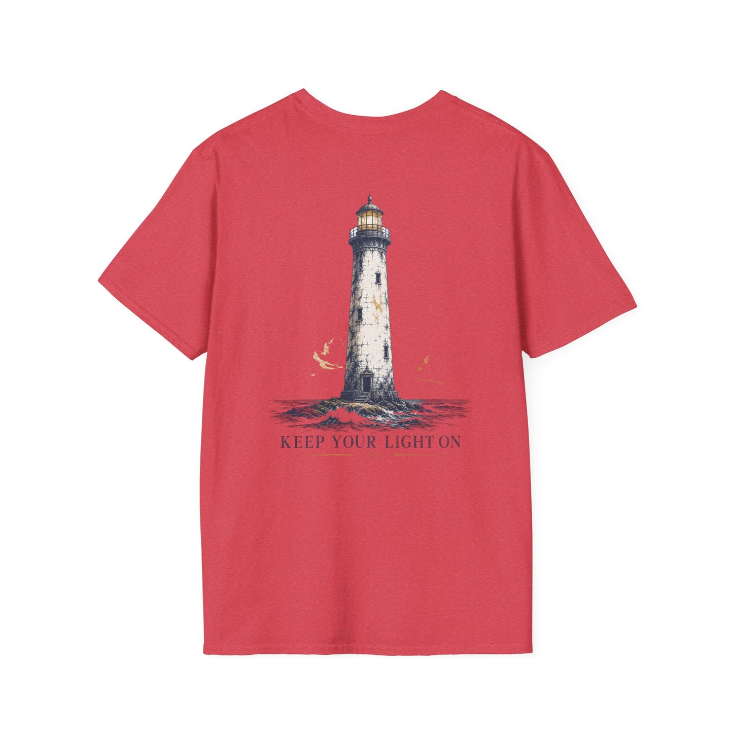 "Keep Your Light On" Vintage Lighthouse Graphic Tee