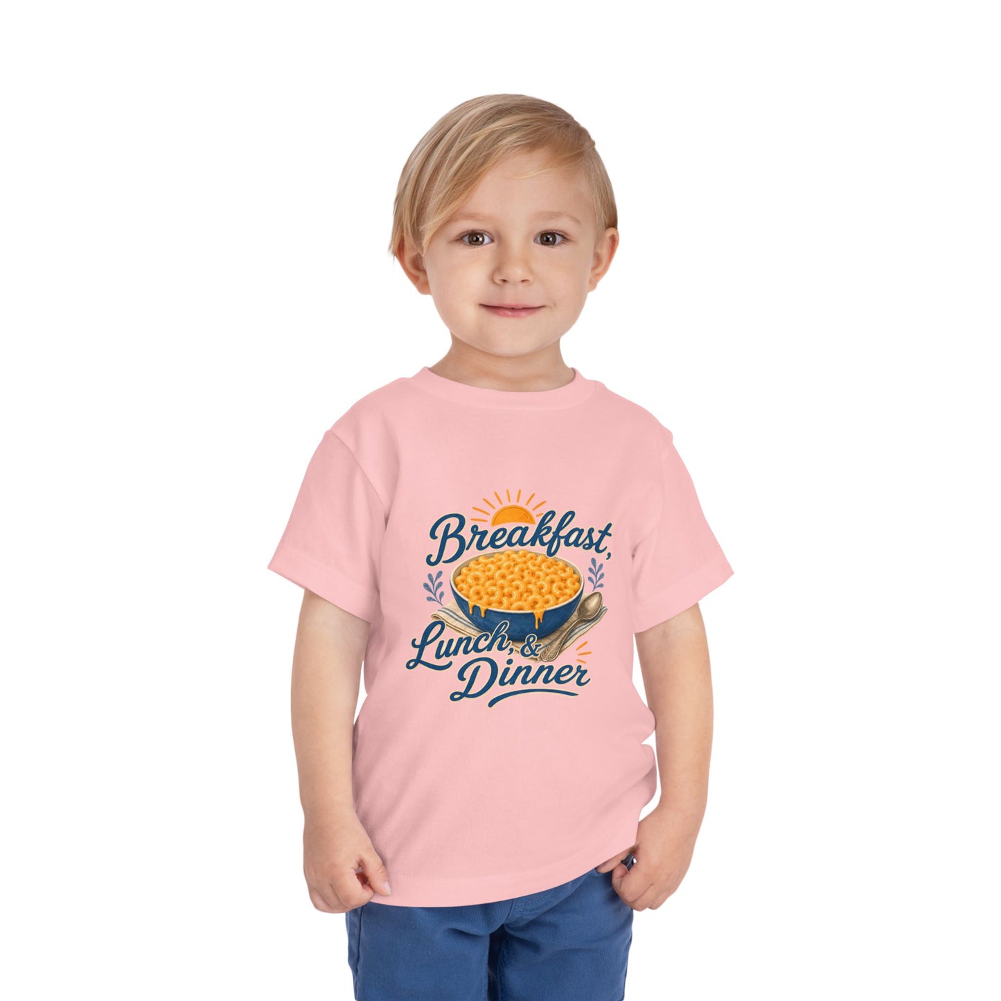 "Breakfast, Lunch & Dinner" Mac and Cheese Kids Shirt Toddler Tee