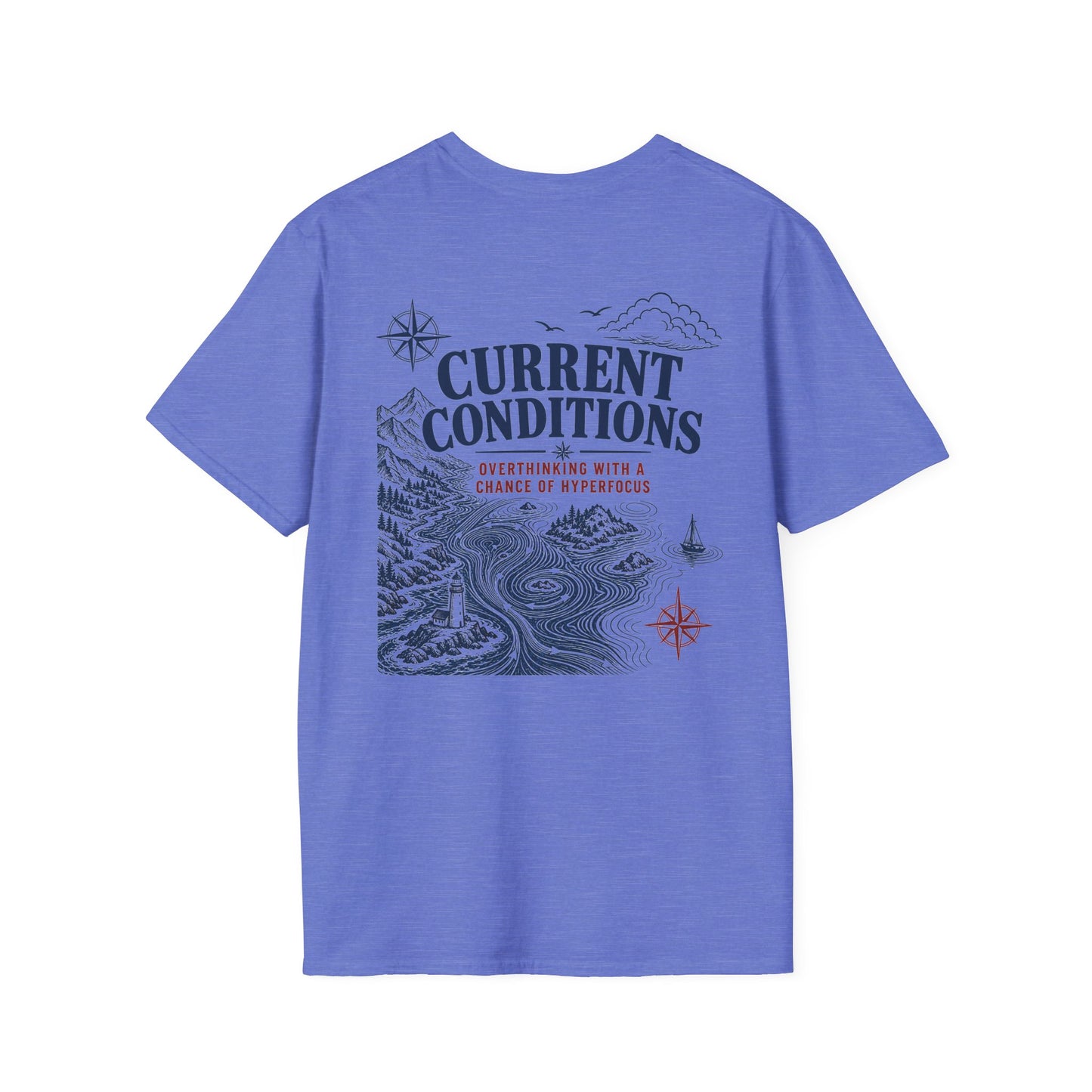"Current Conditions" Nautical Lighthouse Compass Graphic T-Shirt