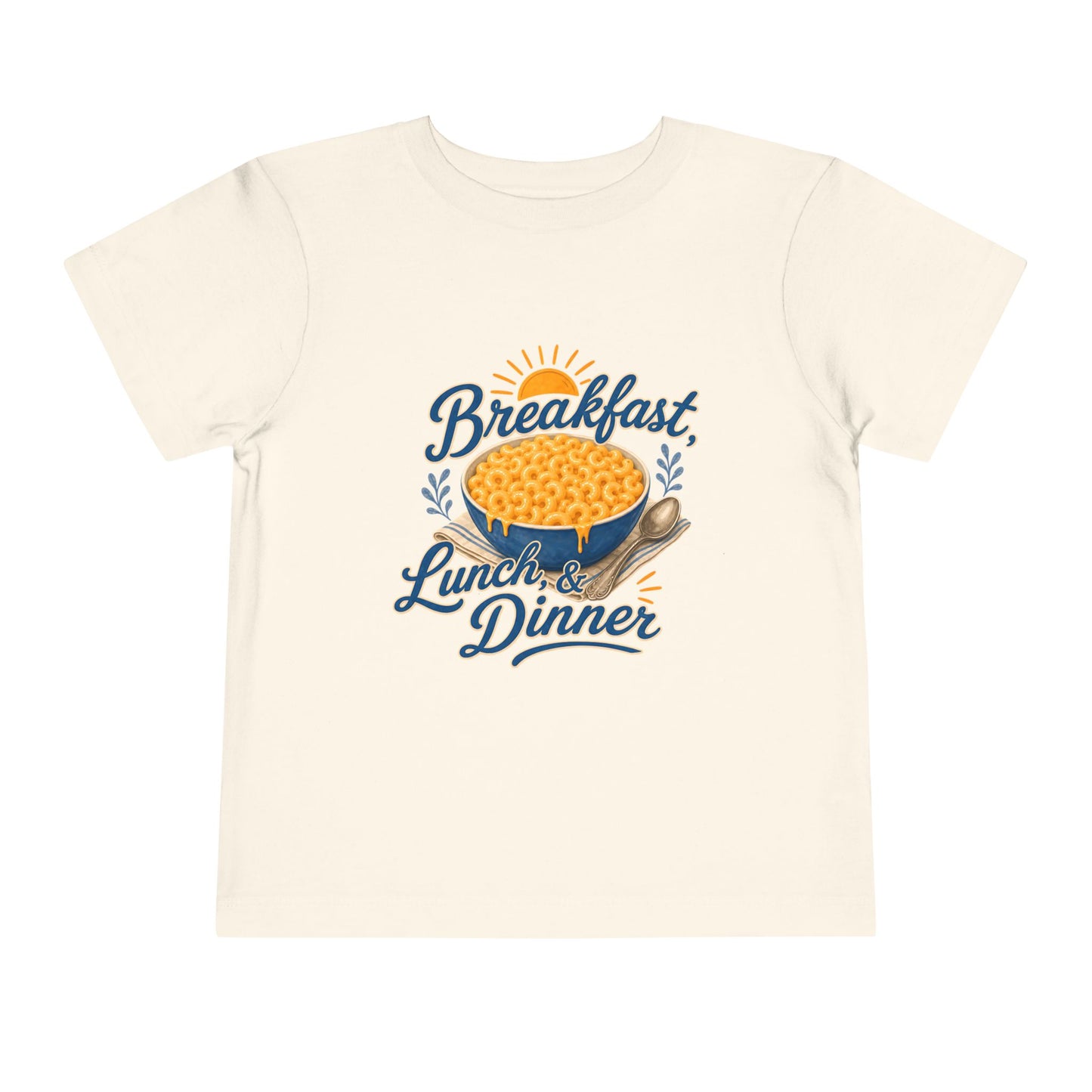 "Breakfast, Lunch & Dinner" Mac and Cheese Kids Shirt Toddler Tee