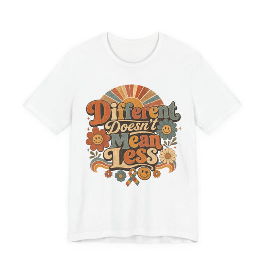 Different Doesn't Mean Less Retro Graphic Tee image 0