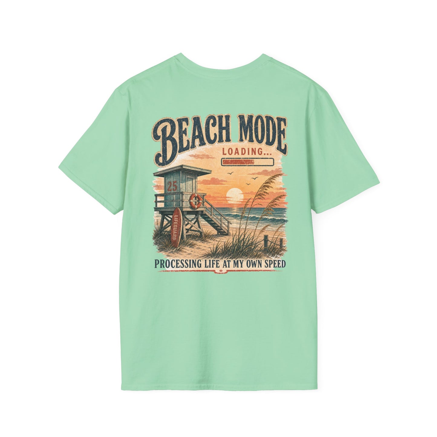 Beach Mode Loading "Processing Life At My Own Speed" Graphic Tee