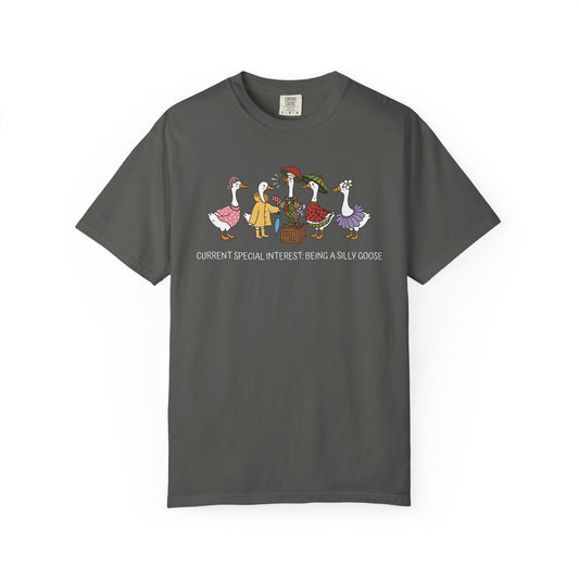 Silly Goose Special Interest Cartoon Graphic T-Shirt — Cute Vintage-style Goose Tee