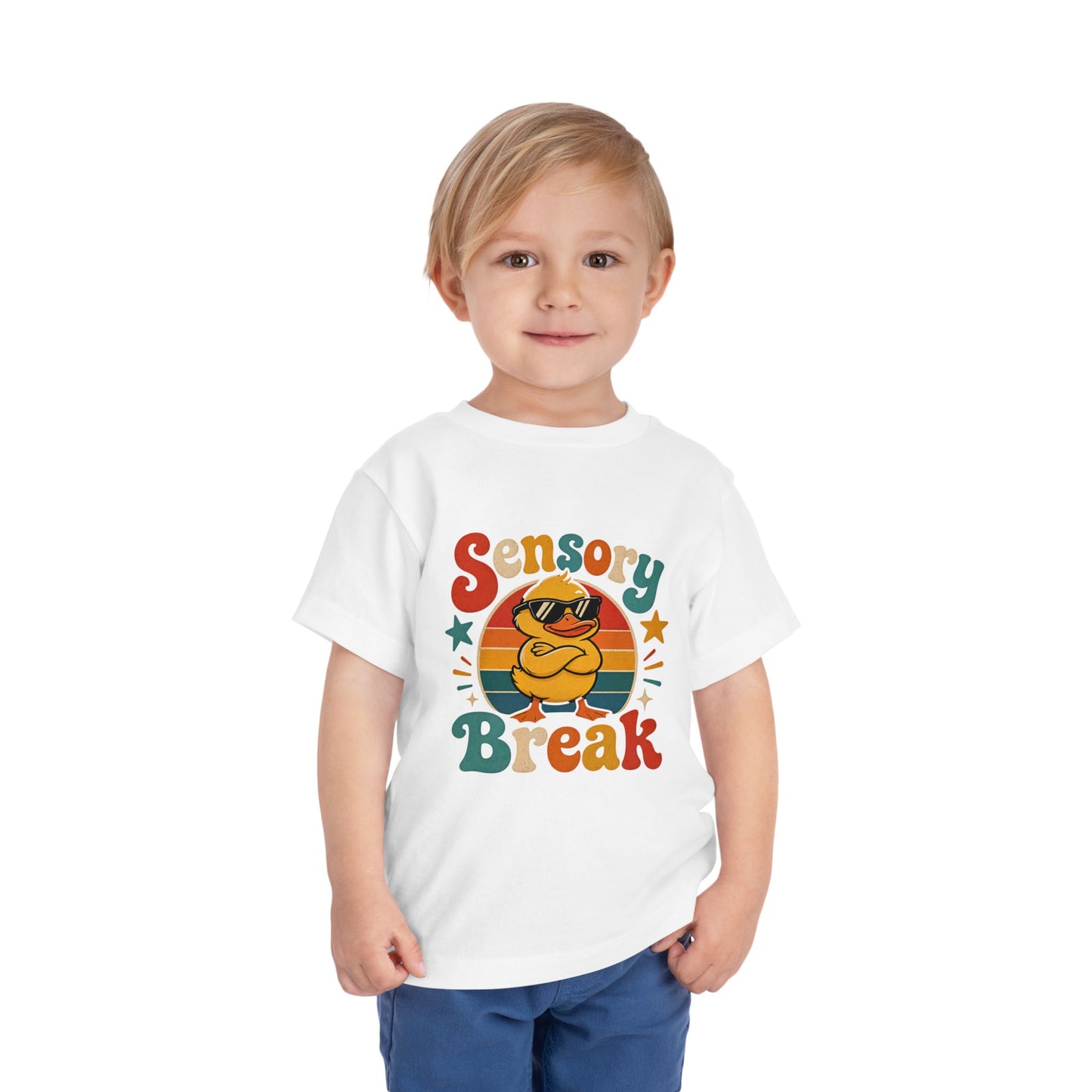 Sensory Break Toddler Tee — Cute Duck Graphic Kids Shirt