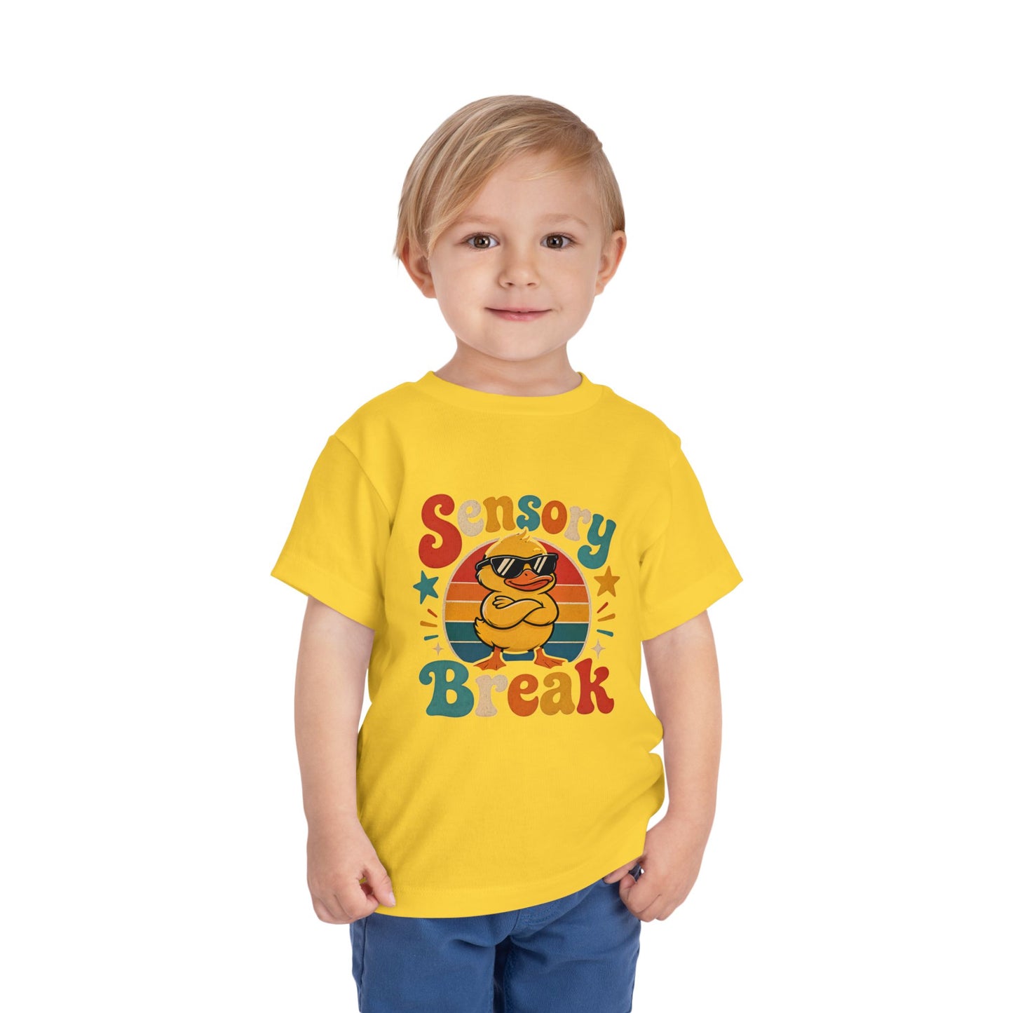 Sensory Break Toddler Tee — Cute Duck Graphic Kids Shirt