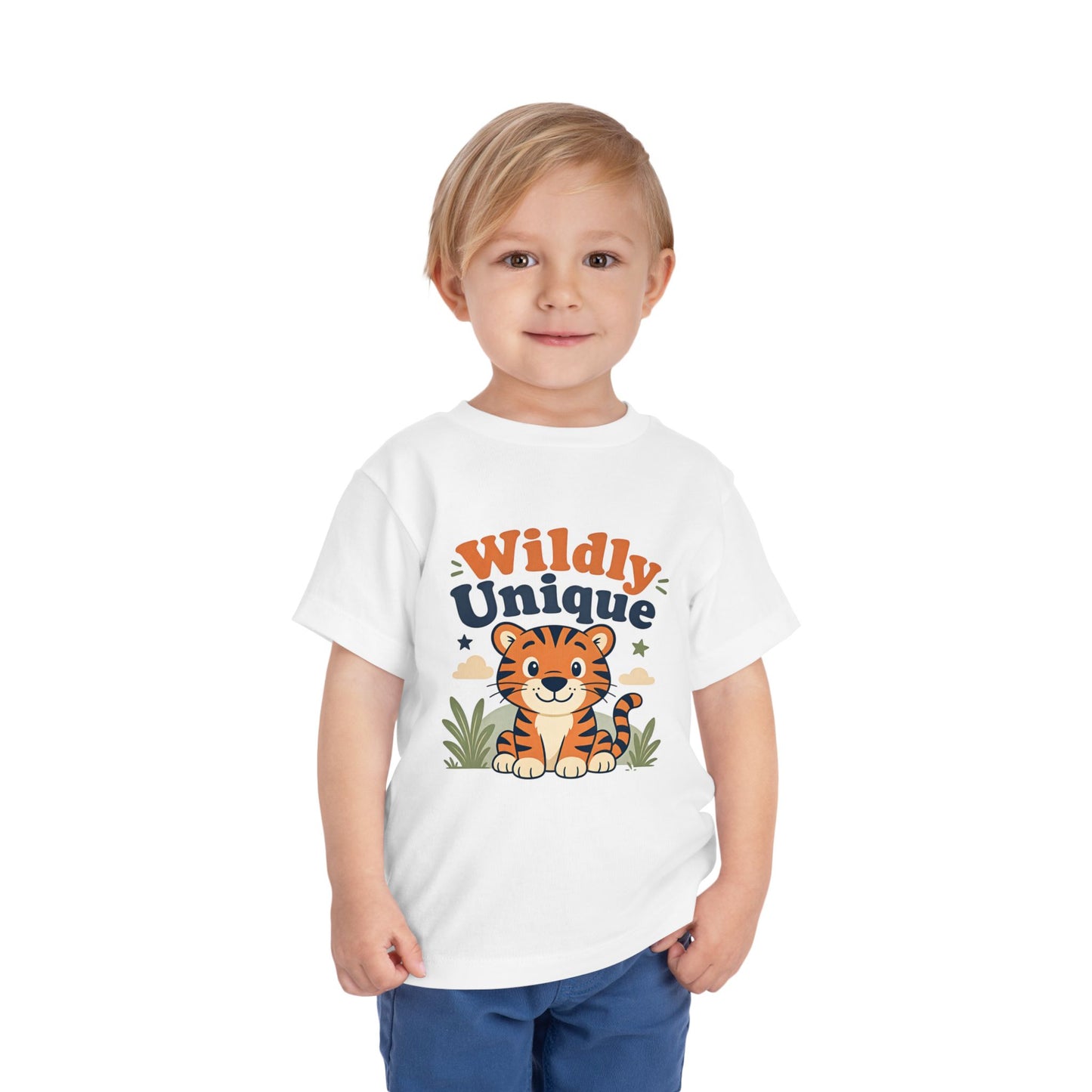 Toddler Tee — "Wildly Unique" Cute Tiger Graphic