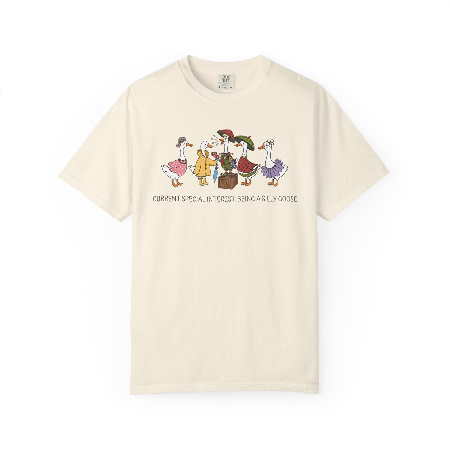 Silly Goose Special Interest Cartoon Graphic T-Shirt — Cute Vintage-style Goose Tee