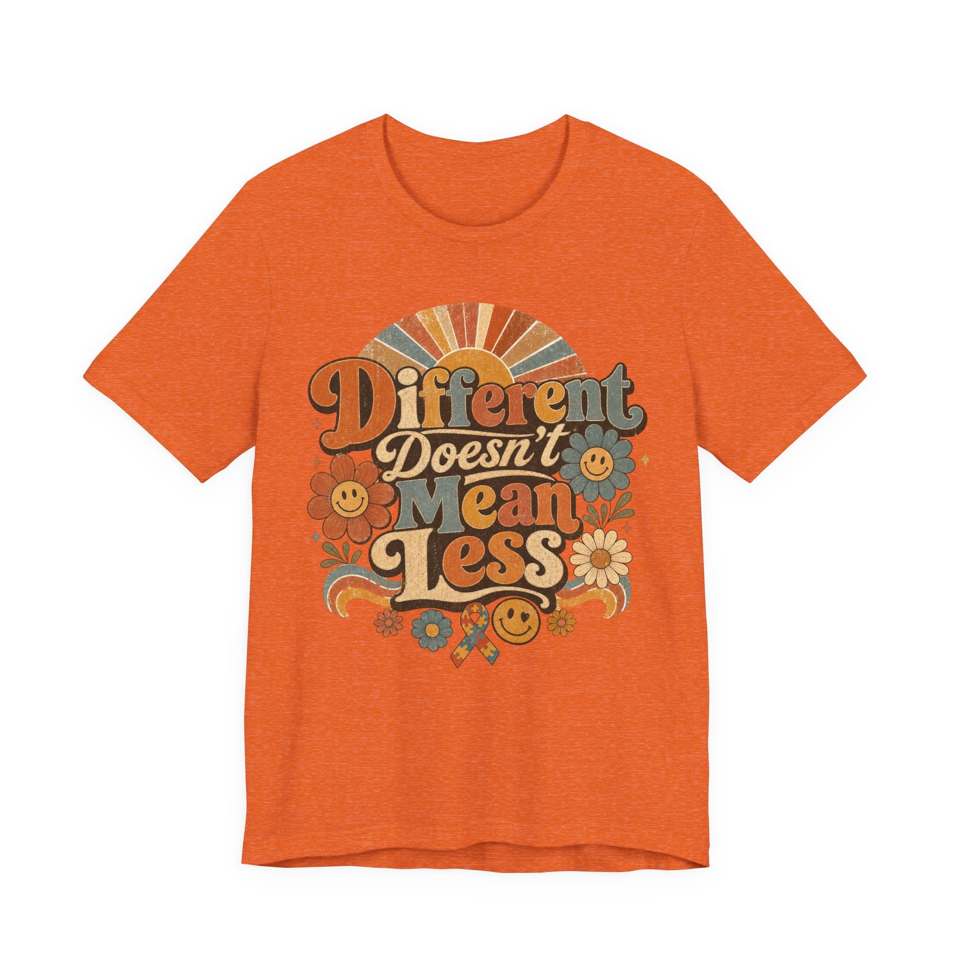 Different Doesn't Mean Less Retro Graphic Tee image