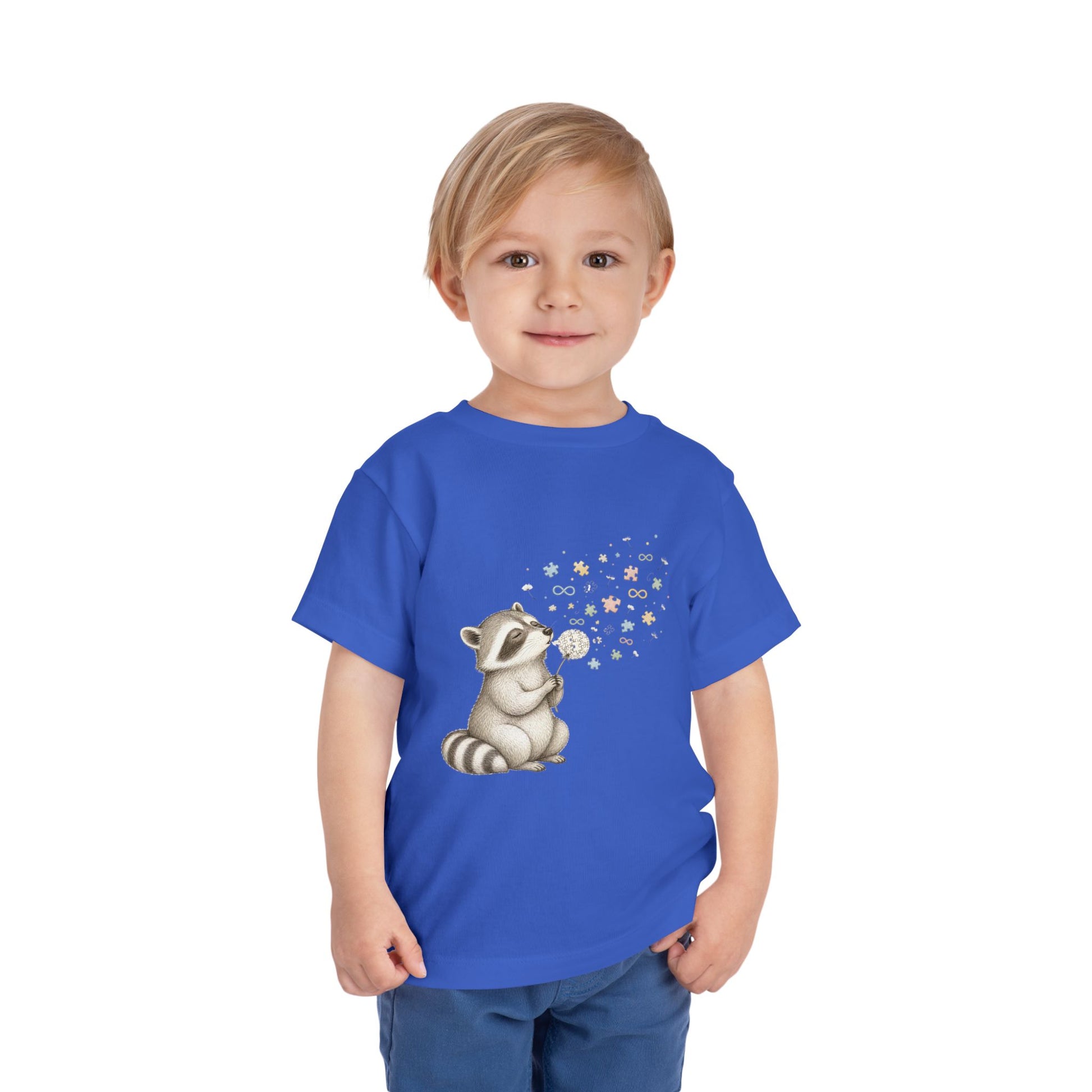 Toddler Tee — Cute Raccoon Blowing Bubbles Graphic Shirt for Kids image 10