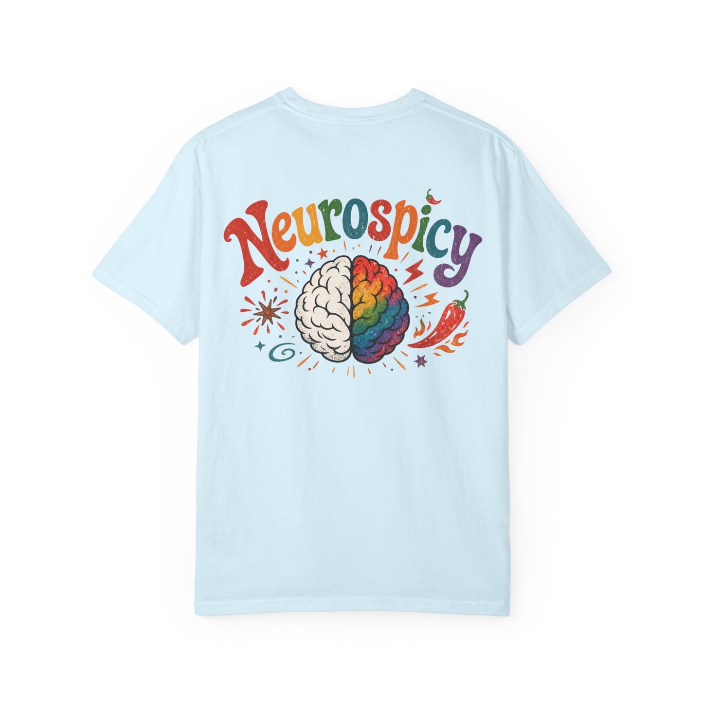 Neurospicy Rainbow Brain T-Shirt Neurodivergent Life