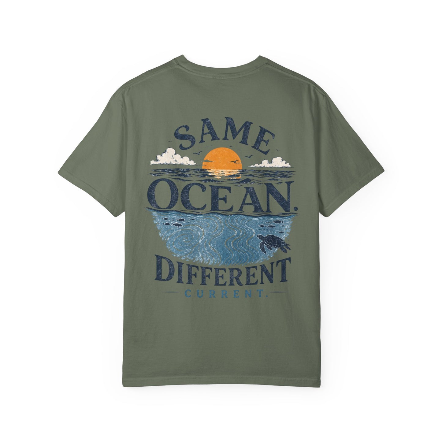 Same Ocean Different Current T-Shirt — Being Neurodivergent Graphic Tee