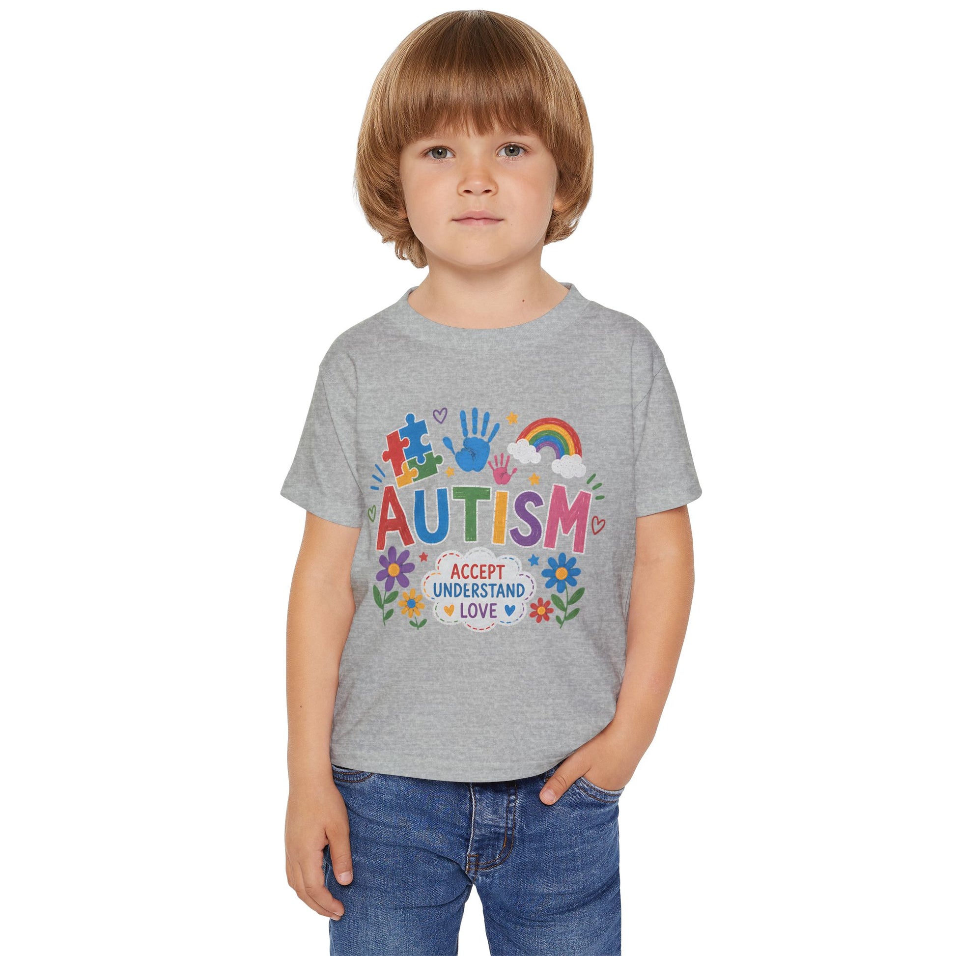 Toddler T-Shirt - Colorful "Autism: Accept Understand Love" Awareness Tee-Shirt image 2