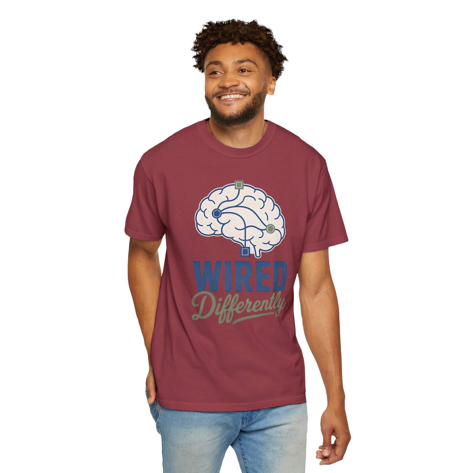 Wired Differently T-Shirt — Brain Graphic Tee for Neurodivergent Pride image 29