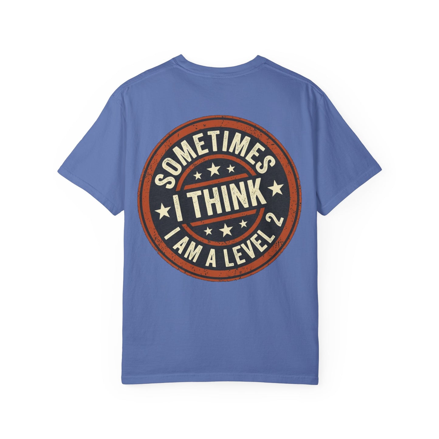 Sometimes I think I Am A Level 2 Tee Shirt -PRINT ON BACK- Comical T-Shirt -ASD Levels image