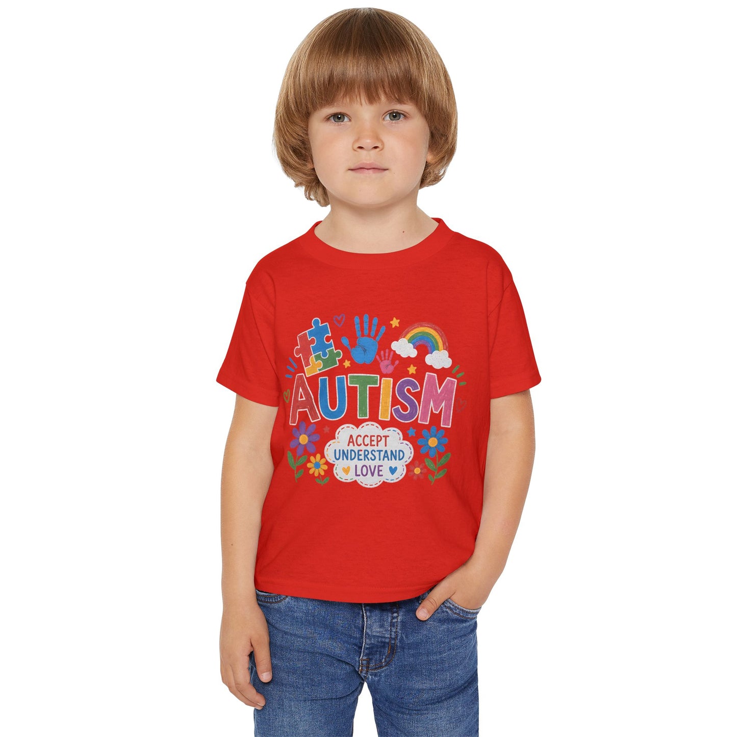 Toddler T-Shirt - Colorful "Autism: Accept Understand Love" Awareness Tee-Shirt image 26