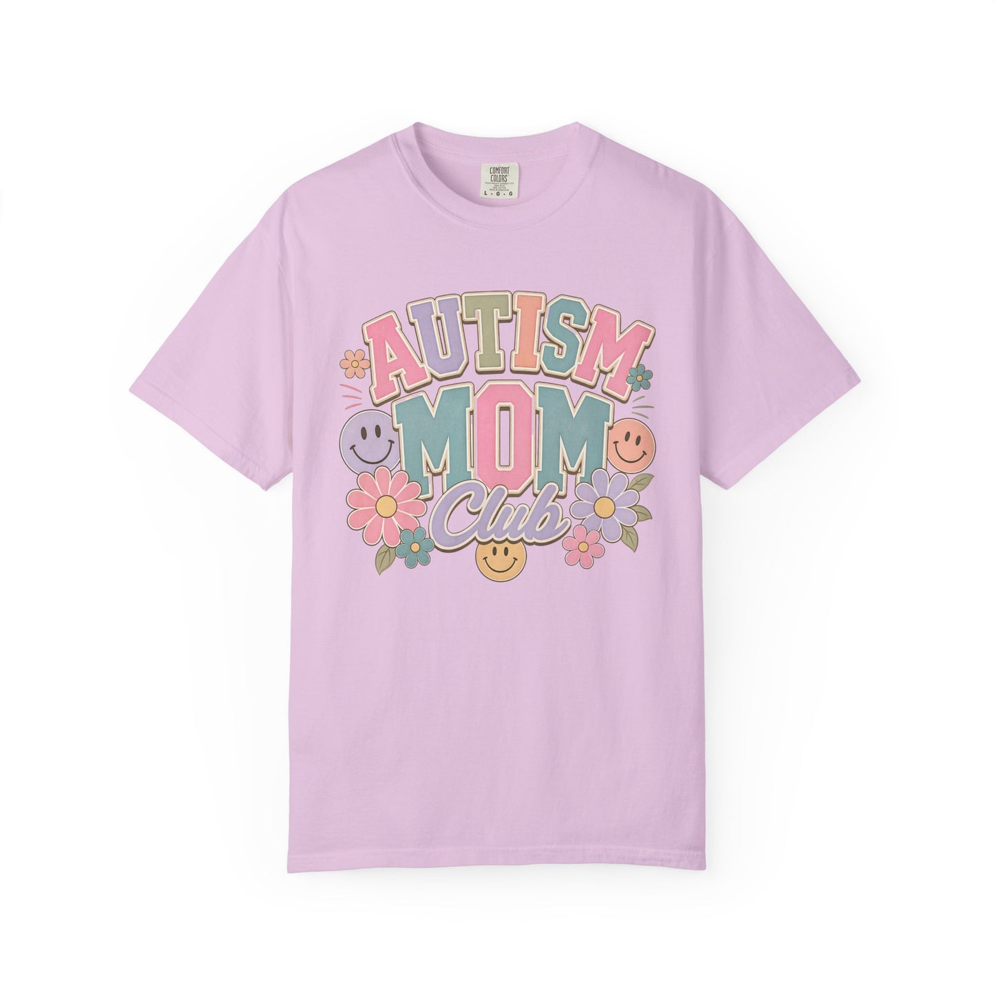 Autism Mom Club T-Shirt — Pastel Floral Support Tee image