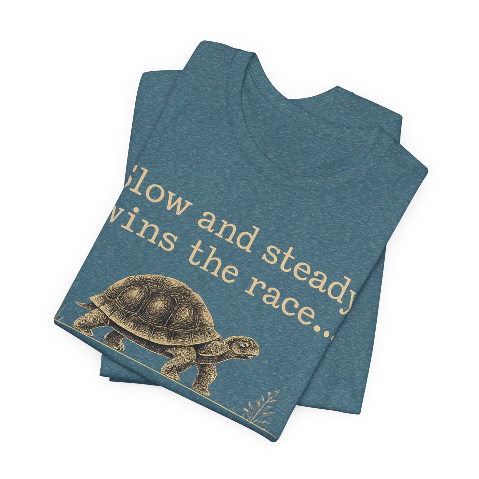 Slow and Steady Wins the Race T-Shirt — Detail-Oriented Turtle Graphic Tee image 34