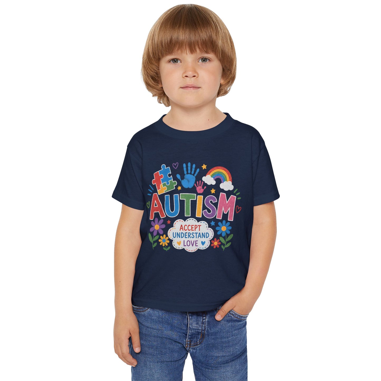 Toddler T-Shirt - Colorful "Autism: Accept Understand Love" Awareness Tee-Shirt image 18