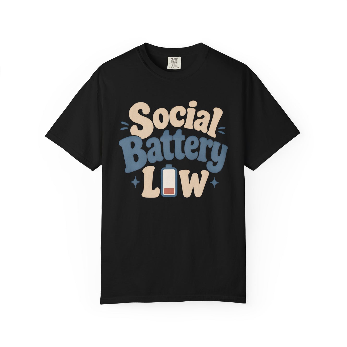Social Battery Low T-Shirt — Funny Introvert Graphic Tee image