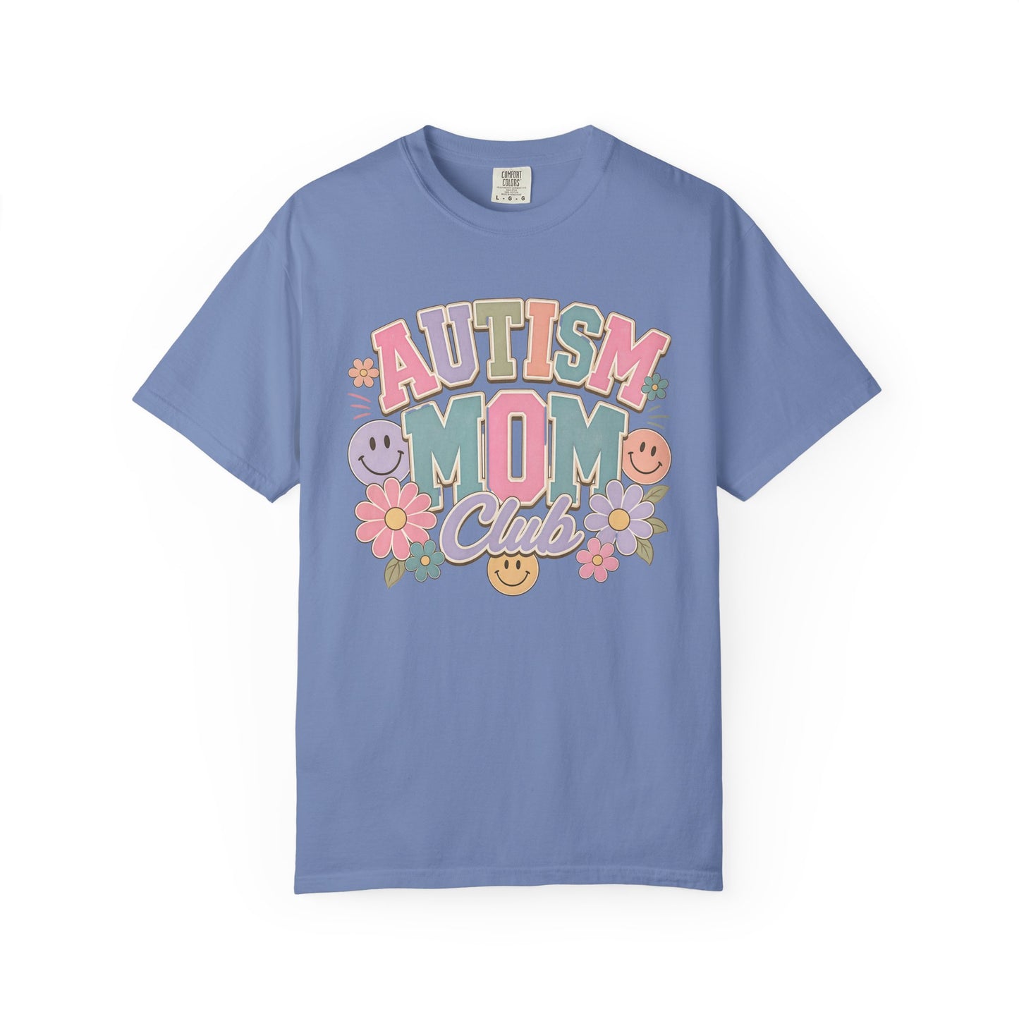 Autism Mom Club T-Shirt — Pastel Floral Support Tee image