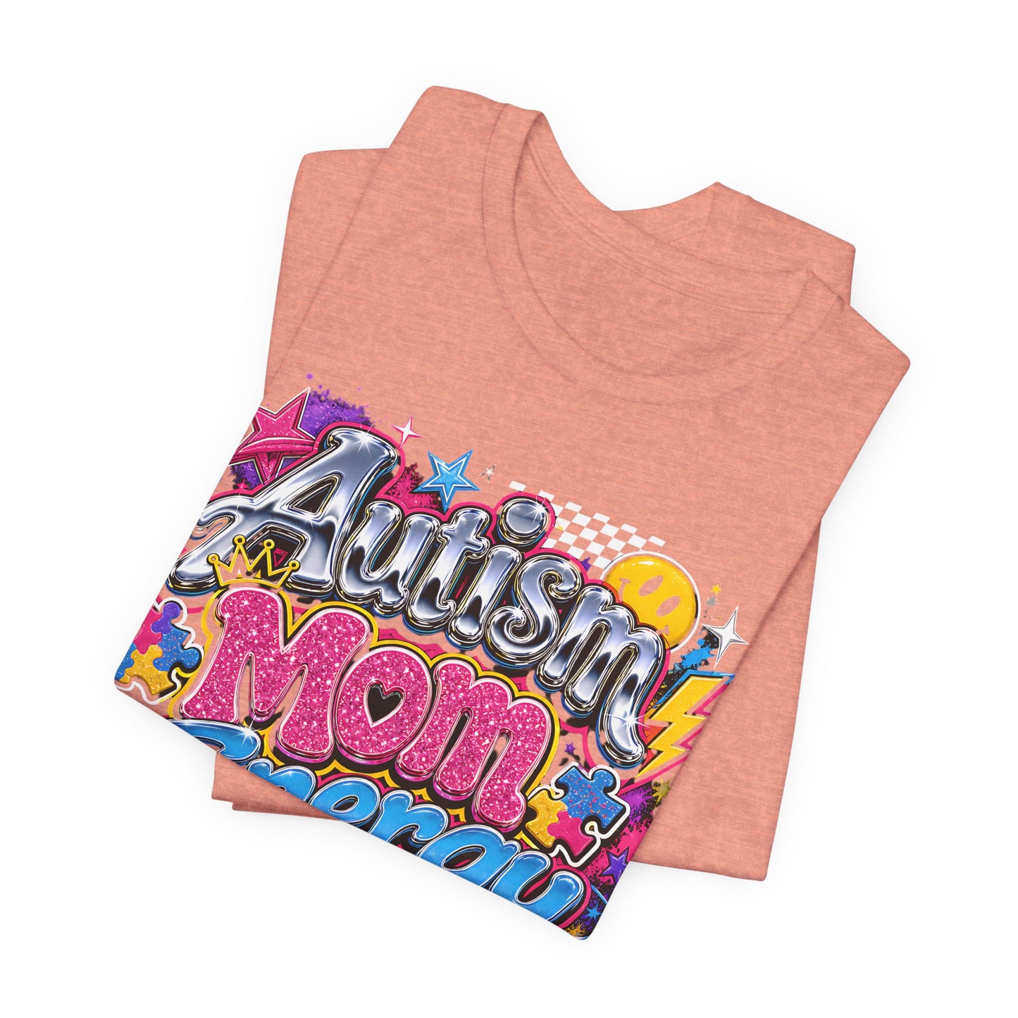 Autism Mom Energy T-Shirt — Colorful Supportive Graphic Tee for Autism Awareness image 10