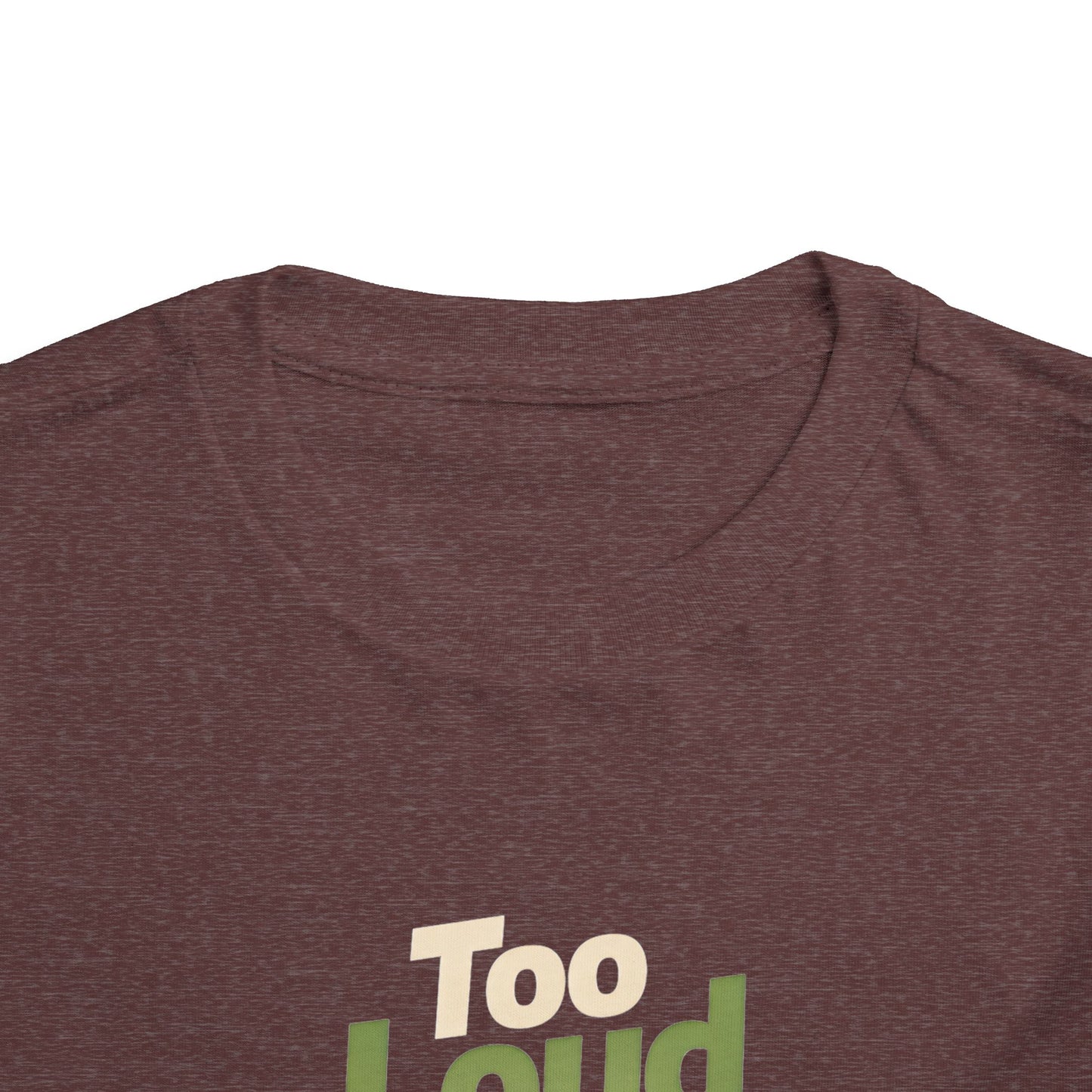 Toddler Tee — 'Too Loud' Headphone T-Rex Graphic Shirt
