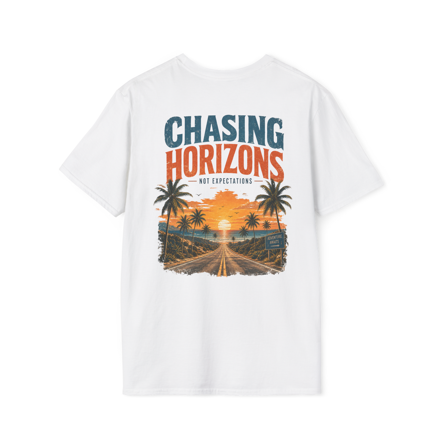 Chasing Horizons Graphic Tee – Retro Open Road T-Shirt
