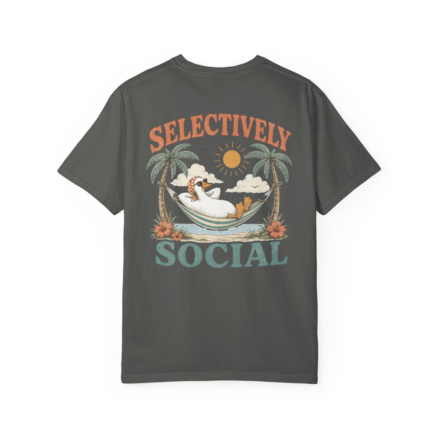 Selectively Social Silly Goose T-Shirt —BACK PRINT- Relaxed Hammock Graphic Tee