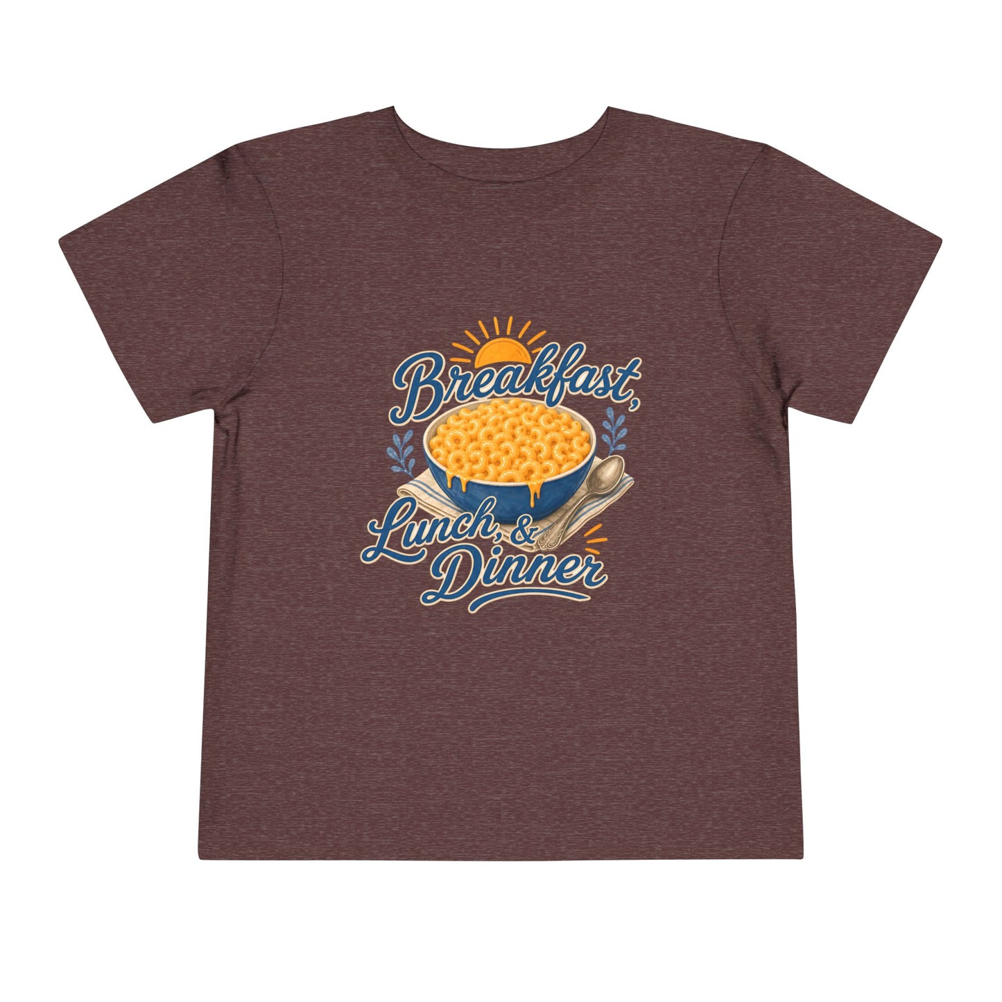 "Breakfast, Lunch & Dinner" Mac and Cheese Kids Shirt Toddler Tee