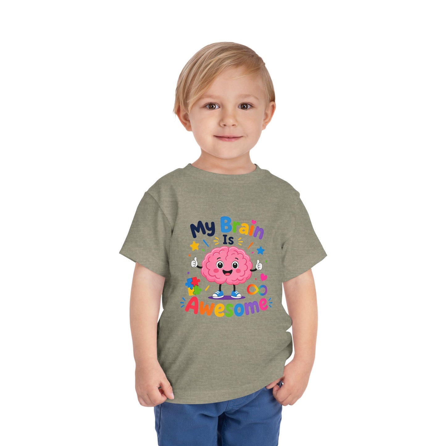 Toddler Tee — "My Brain Is Awesome" Cute Brain Graphic Kids T‑Shirt image 25